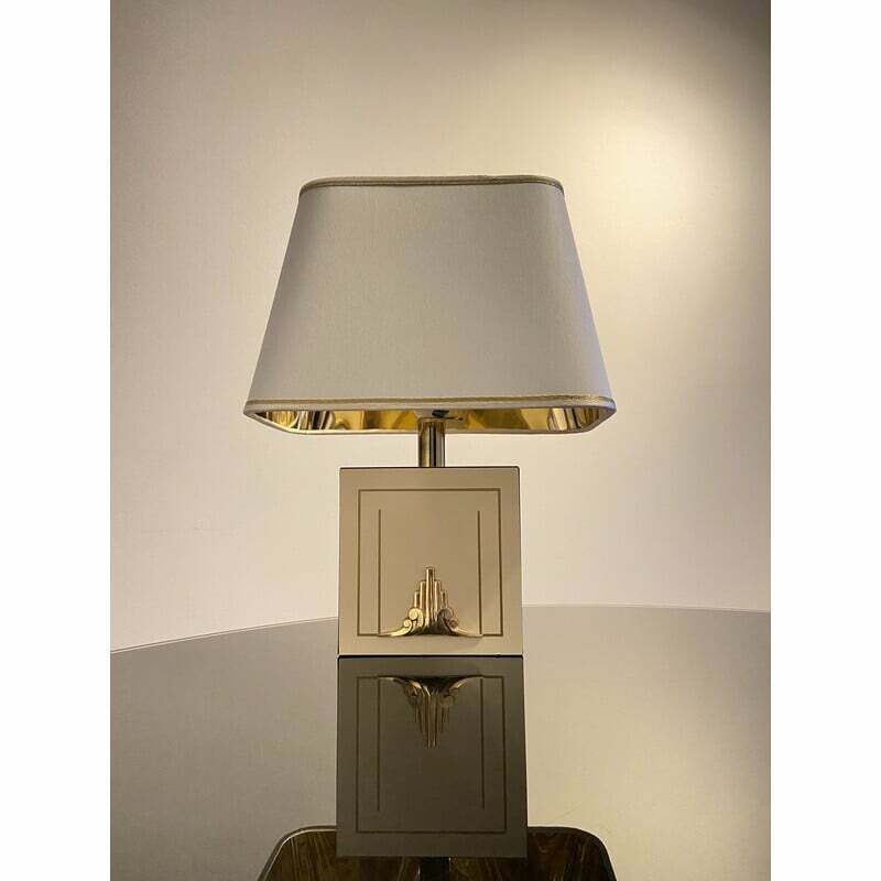 Vintage Hollywood Regency Table Lamp By Disderot France, 1970s photo Lighting
