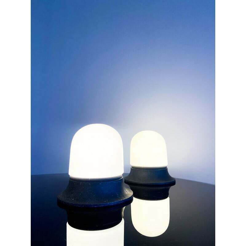 Vintage Artemide Wall Lamps In Opal Glass And Metal, 1970 photo Lighting