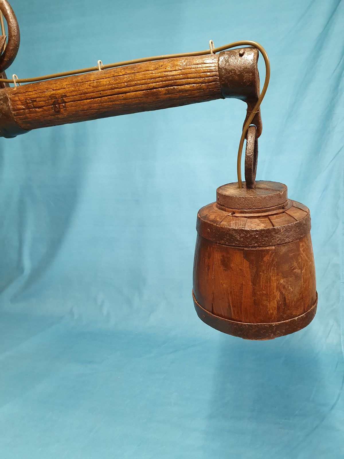 Unusual Wooden Lights In The Style Of Yolks photo for sale