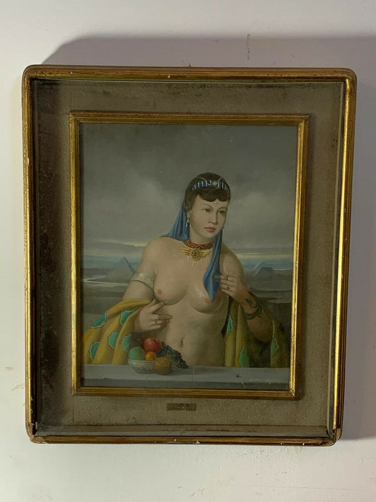 Art Adriano Gajoni, Cleopatra, Oil On Canvas, 1950s photo