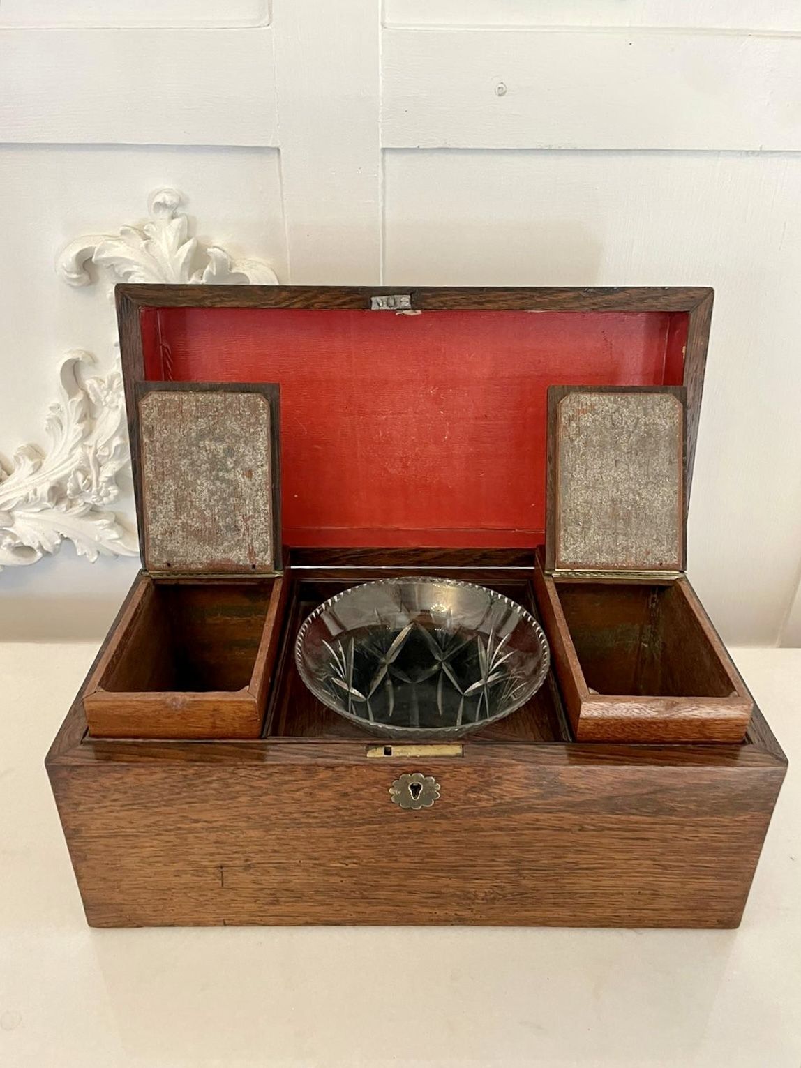 Antique 19th Century Quality Rosewood Tea Caddy photo vinterior