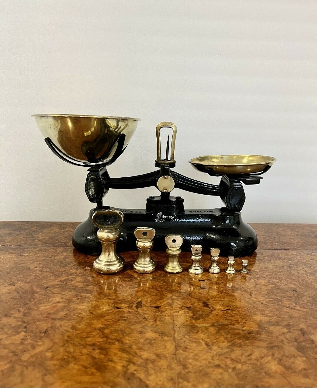 Set Of Brass And Iron Antique Kitchen Scales