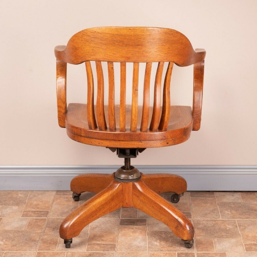 photo furniture Oak Revolving Office Desk Chair