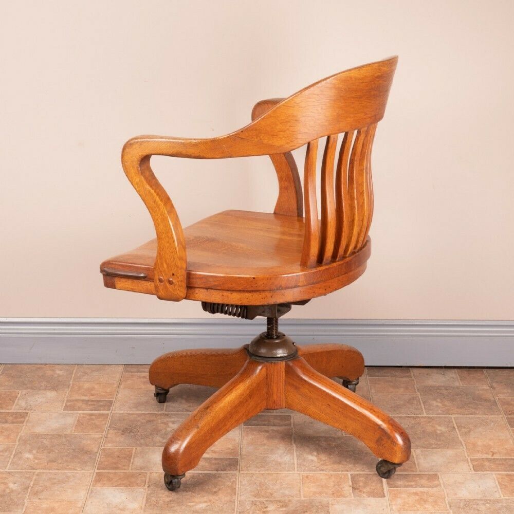 photo for sale Oak Revolving Office Desk Chair
