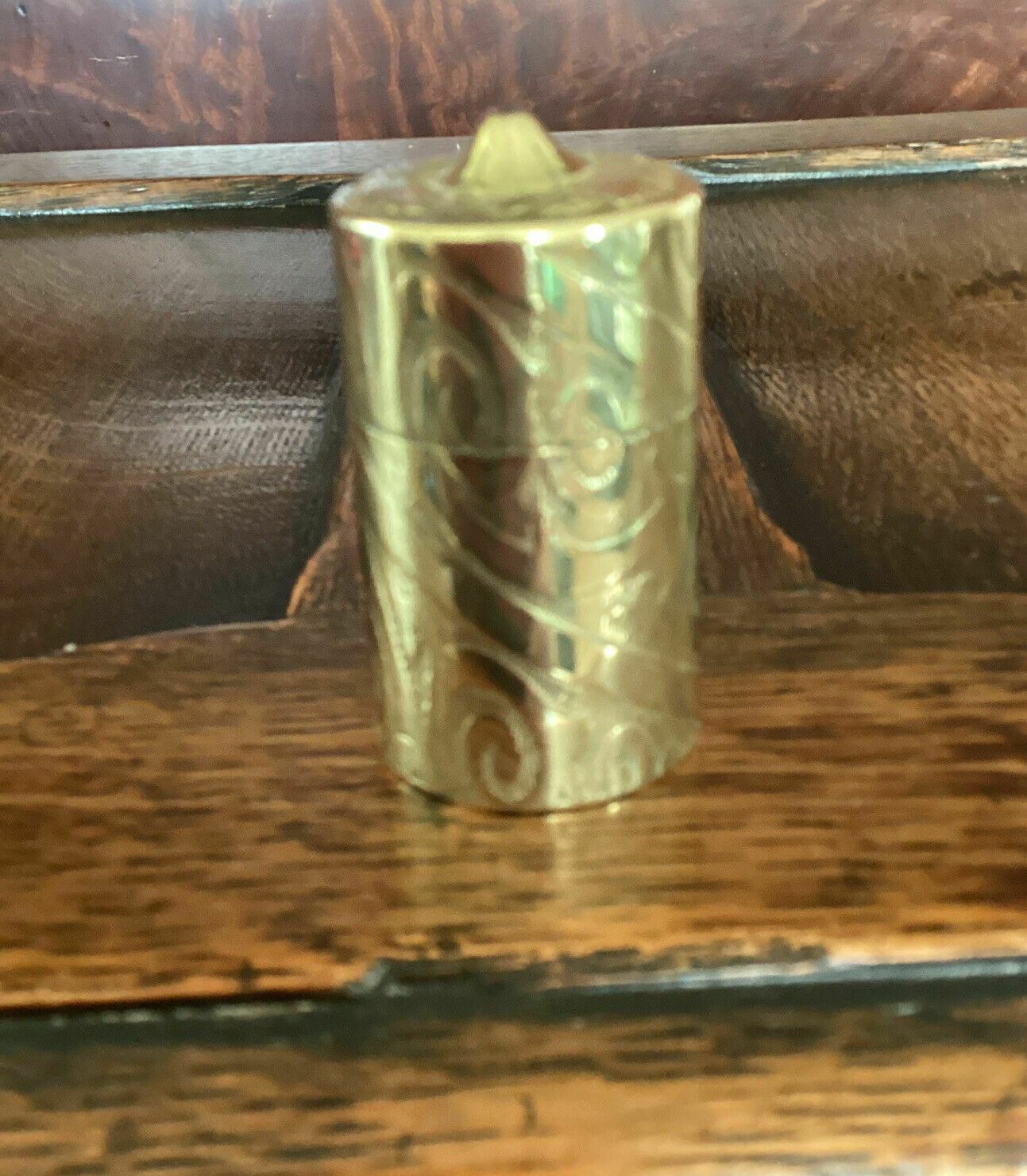 Brass Prince Albert’s Safety Box Vesta Case. 100 Patent Vesta Lights. 2.25” Tall photo for sale