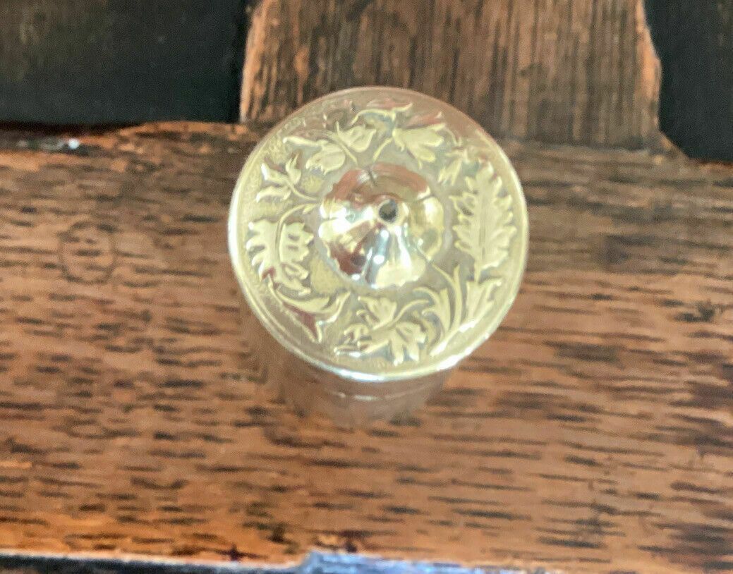 Brass Prince Albert’s Safety Box Vesta Case. 100 Patent Vesta Lights. 2.25” Tall photo vintage