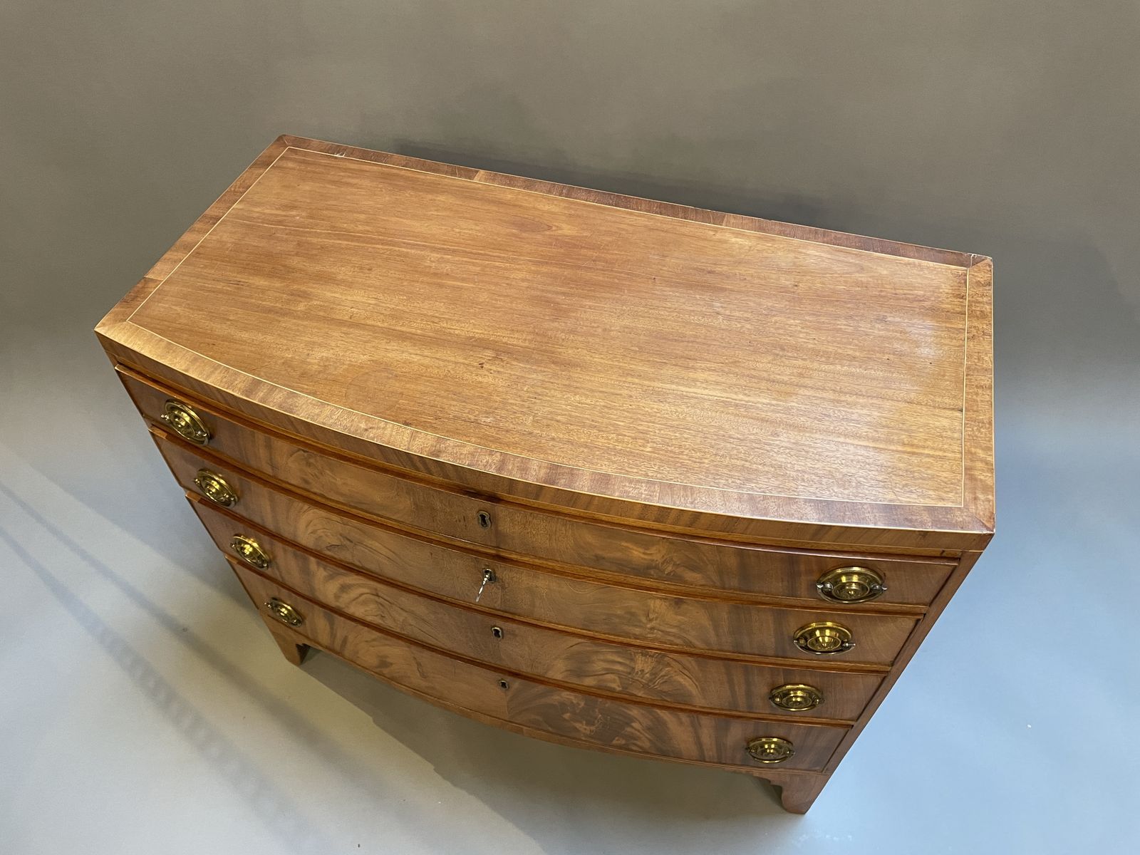 Furniture Regency Bow Front Chest Of Drawers photo