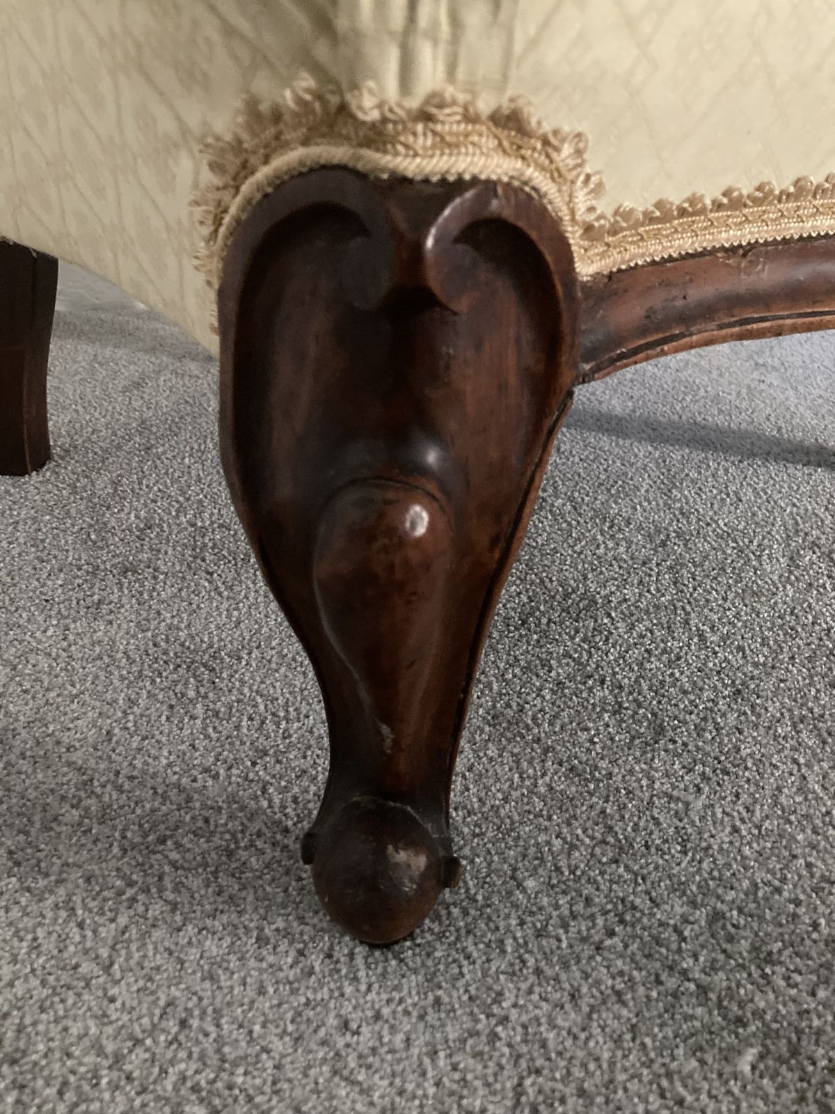 Victorian Buttoned Back Nursing Chair photo for sale