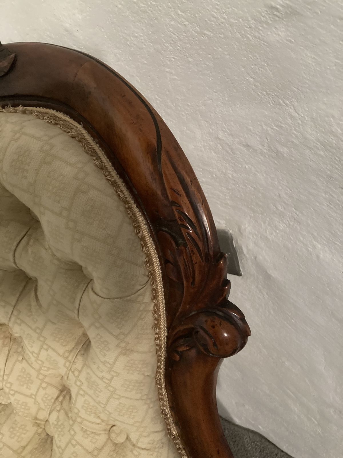 Victorian Buttoned Back Nursing Chair photo Furniture