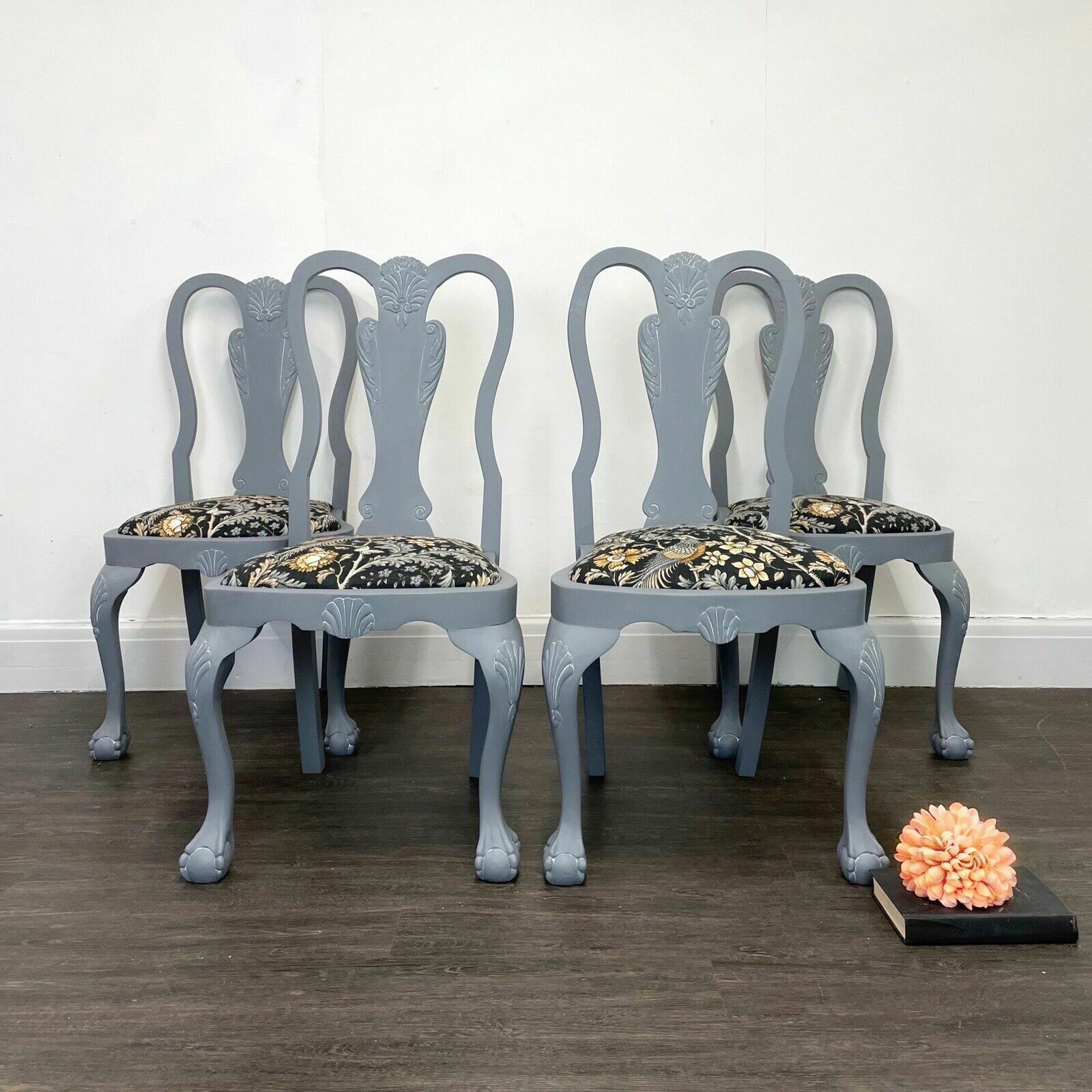 Victorian Extending Mahogany Claw And Ball Table And 4 Chairs photo furniture