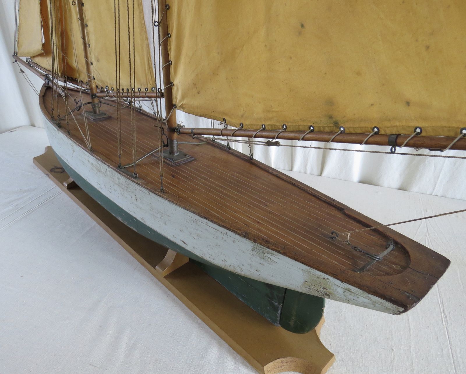 Model Pond Yacht / Pilot Cutter Sailing Yacht, Late 19th Century. photo furniture