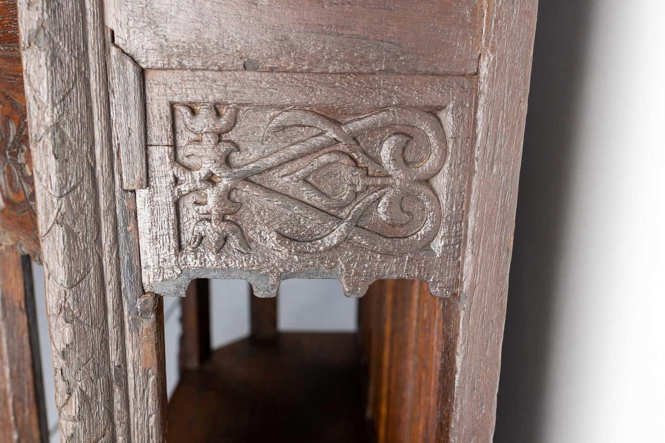 photo buy Neogothic Vitrine Oak And Glass, French, Circa 1920