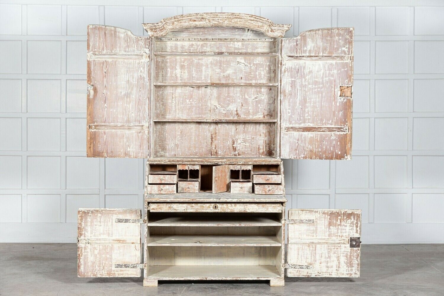 Large Swedish Gustavian Dry Scraped Bureau photo furniture