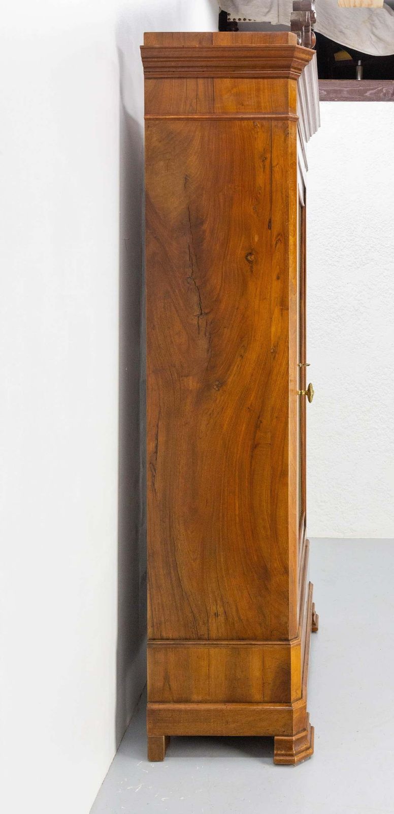 French Louis Philippe Walnut Library Book Armoire With Secret Drawer, Circa 1840 photo Furniture
