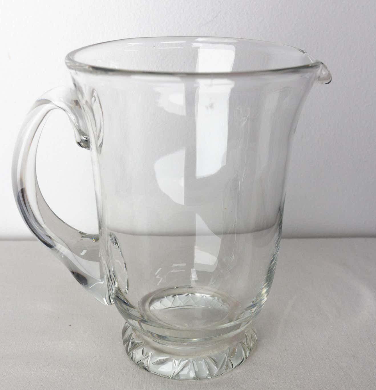photo for sale Set Of Three Pieces, By Daum France, Two Carafes And A Center Piece C 1960