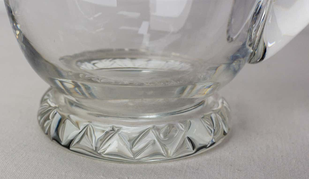 Home Decor Set Of Three Pieces, By Daum France, Two Carafes And A Center Piece C 1960 photo