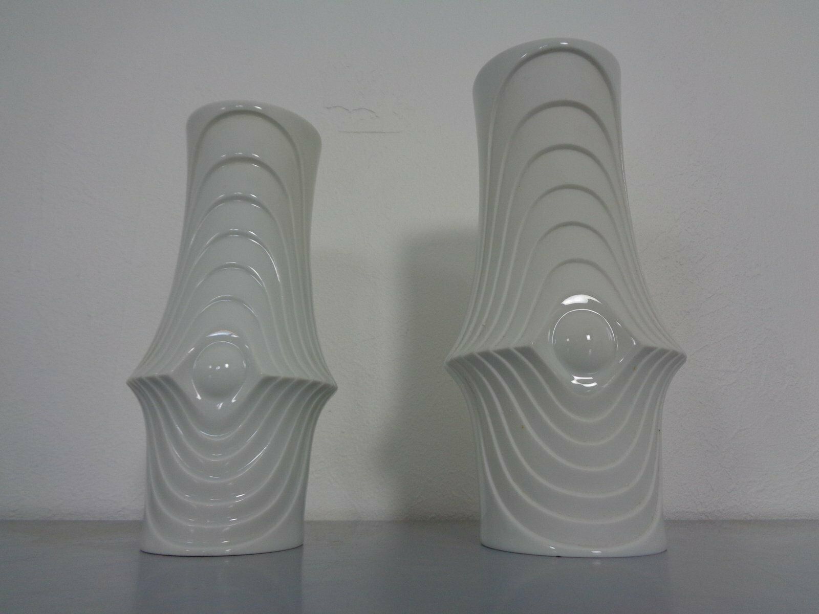 Space Age Op Art Vases From Royal Kpm, 1960s, Set Of 2 photo for sale