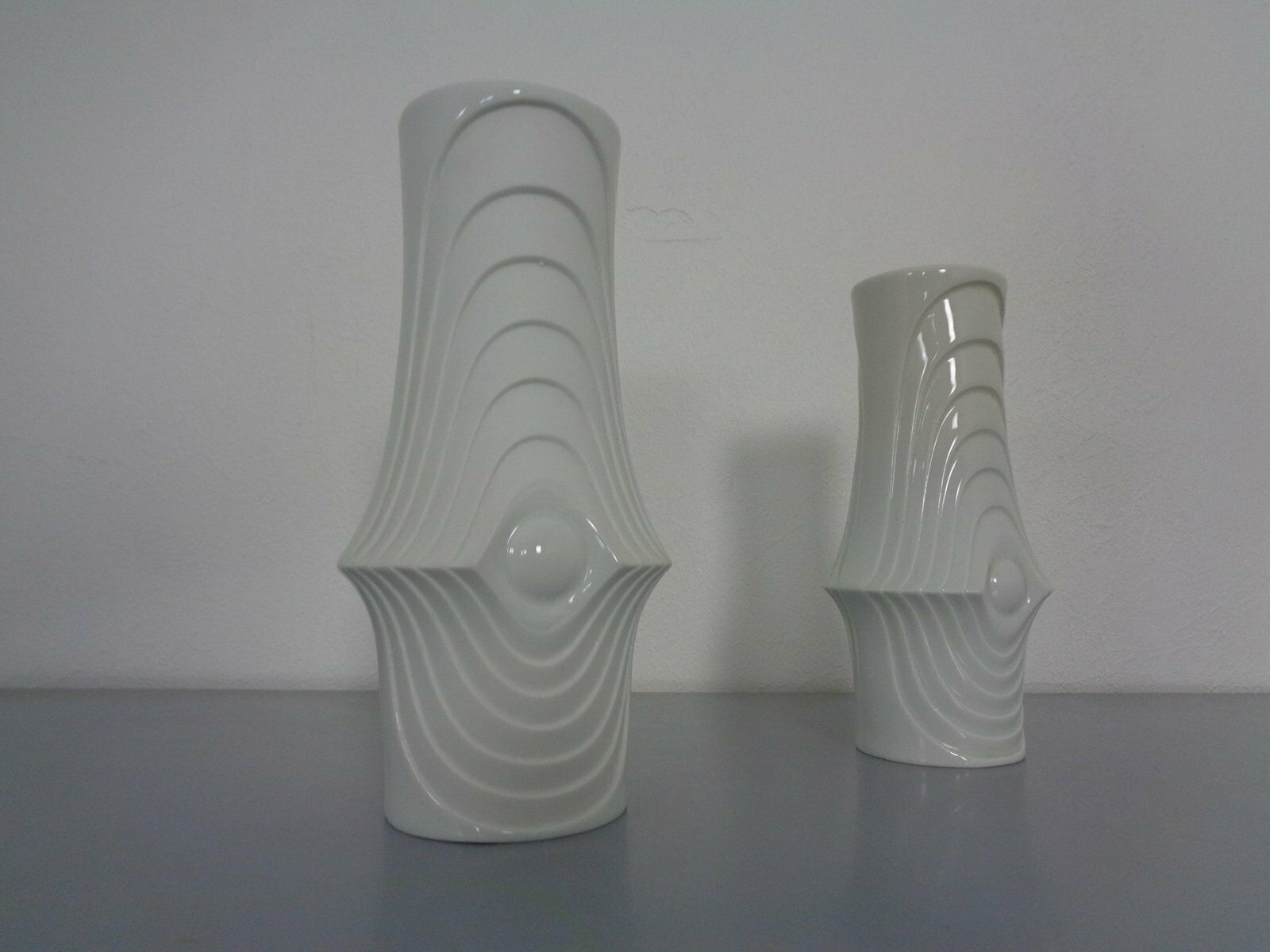 Space Age Op Art Vases From Royal Kpm, 1960s, Set Of 2 photo Home Decor