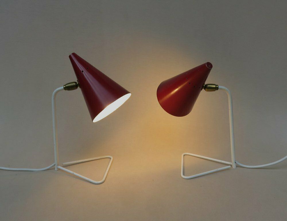 4232.15 Small Italian Table Lights By Guiseppe Ostuni For Oluce 1950s Set Of 2 photo