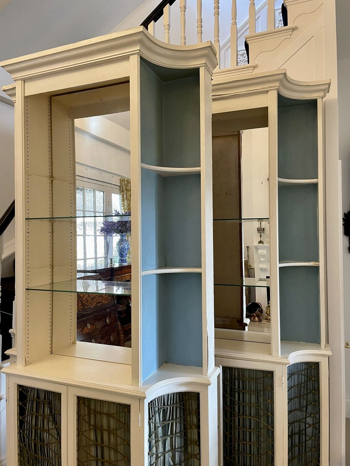 Large Pair Of Regency Style Quality Breakfront Bookcases photo furniture