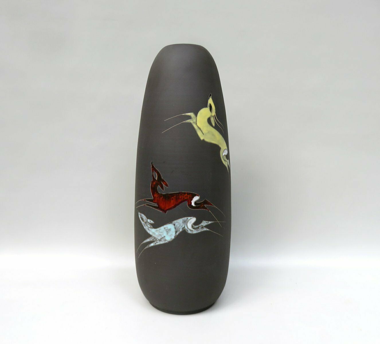Flower Vases "Gazelles" And "Fishes" From Kiechle Ceramics 1950s Set Of 3 photo Home Decor