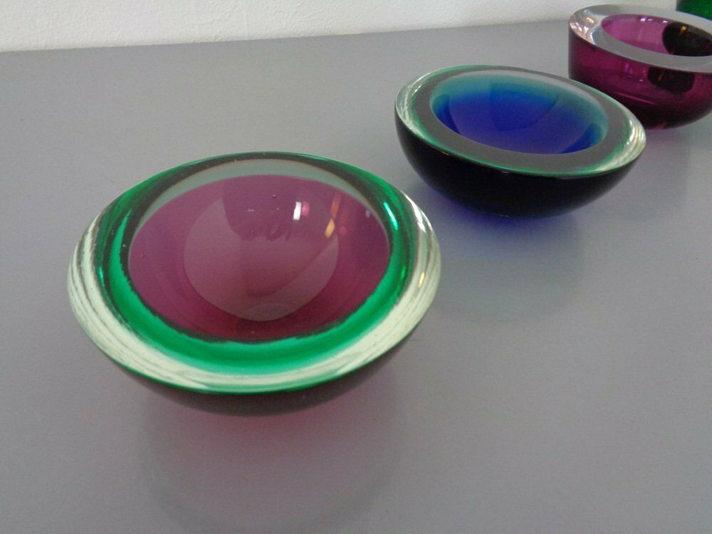 Sommerso Murano Glass Bowls By Flavio Poli, 1960s, Set Of 4 photo Home Decor