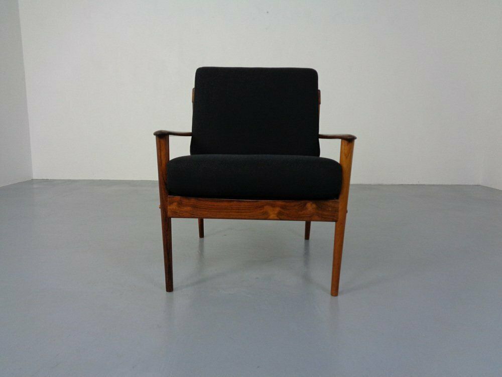 Danish Model 56 Armchair In Rosewood By Grete Jalk For Poul Jeppesen, 1960s photo furniture