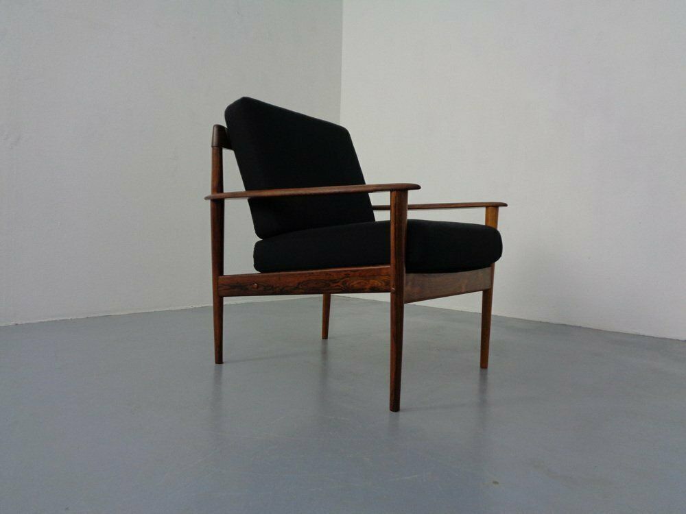 Danish Model 56 Armchair In Rosewood By Grete Jalk For Poul Jeppesen, 1960s photo for sale