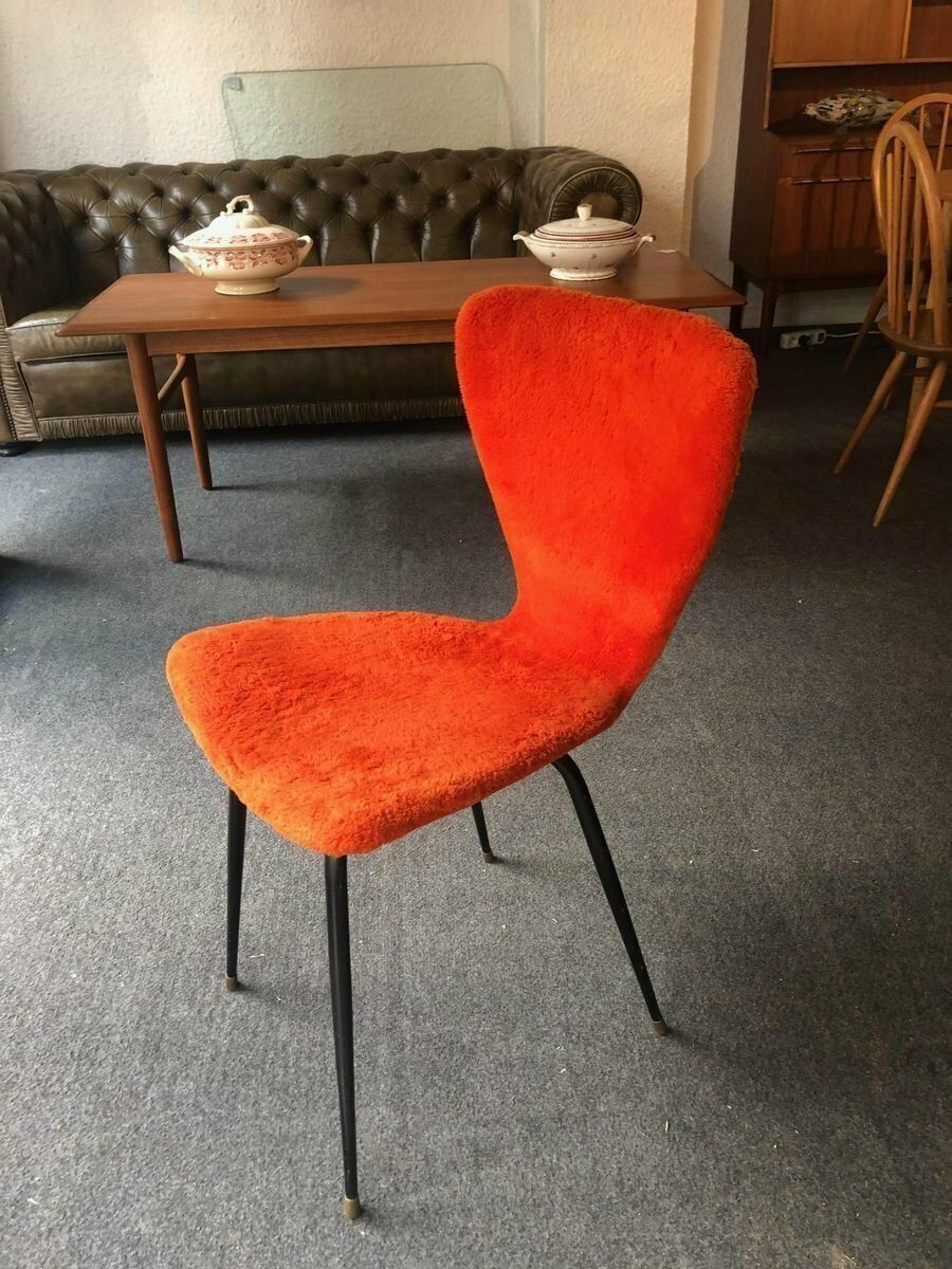 Faux Fur Side Chairs, 1950s, Set Of 2 photo 411.68