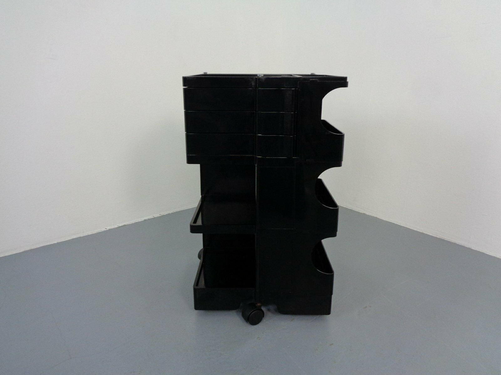 Black Boby Trolley By Joe Colombo For Bieffeplast, Italy, 1960s photo for sale