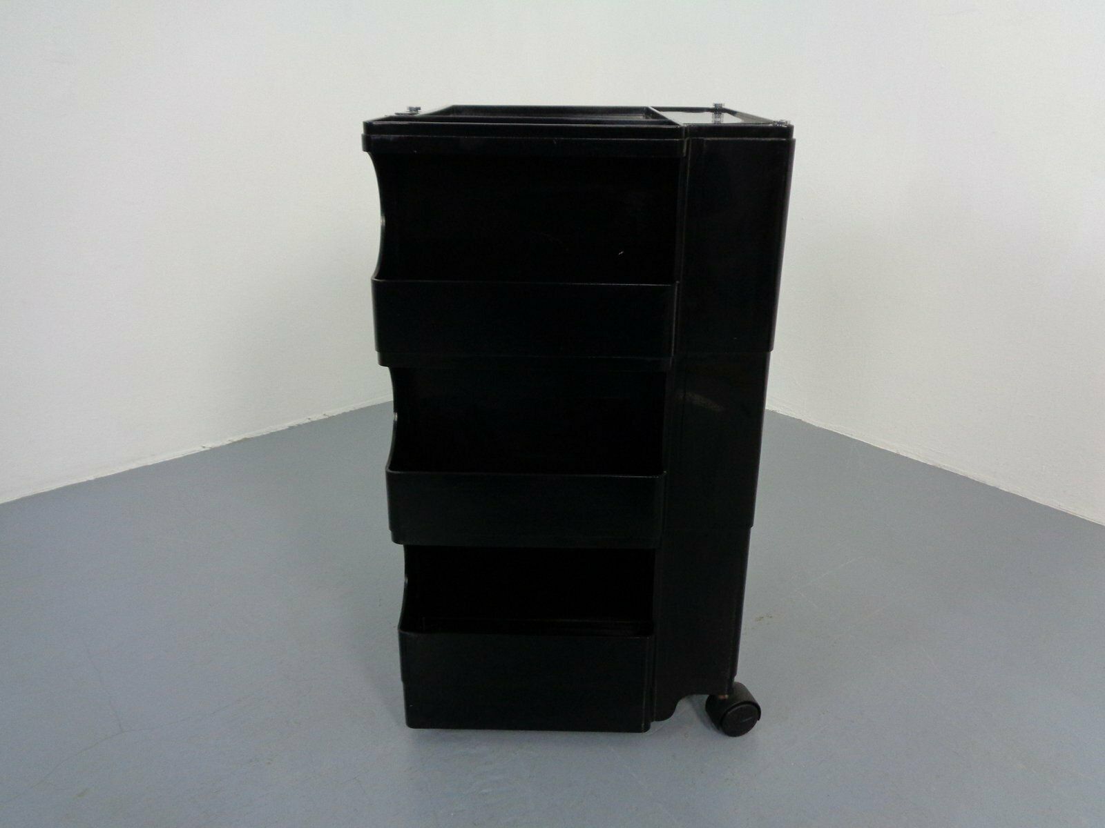 Black Boby Trolley By Joe Colombo For Bieffeplast, Italy, 1960s photo vintage