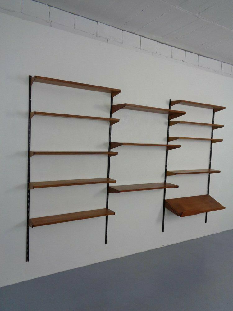 Teak Wall Unit By Kai Kristiansen For Feldballes Furniture Factory, 1960s, Set Of 17 photo Furniture