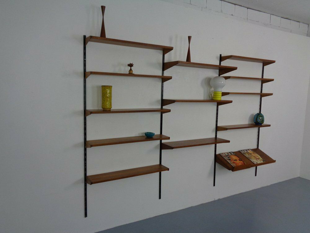Teak Wall Unit By Kai Kristiansen For Feldballes Furniture Factory, 1960s, Set Of 17 photo vinterior