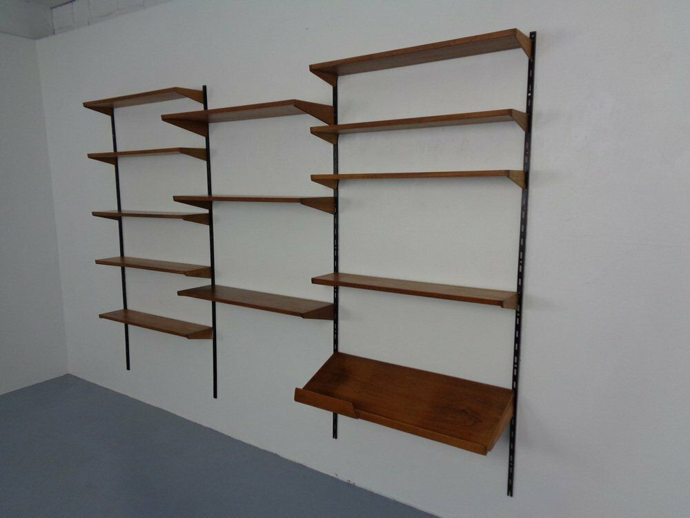 Teak Wall Unit By Kai Kristiansen For Feldballes Furniture Factory, 1960s, Set Of 17 photo buy