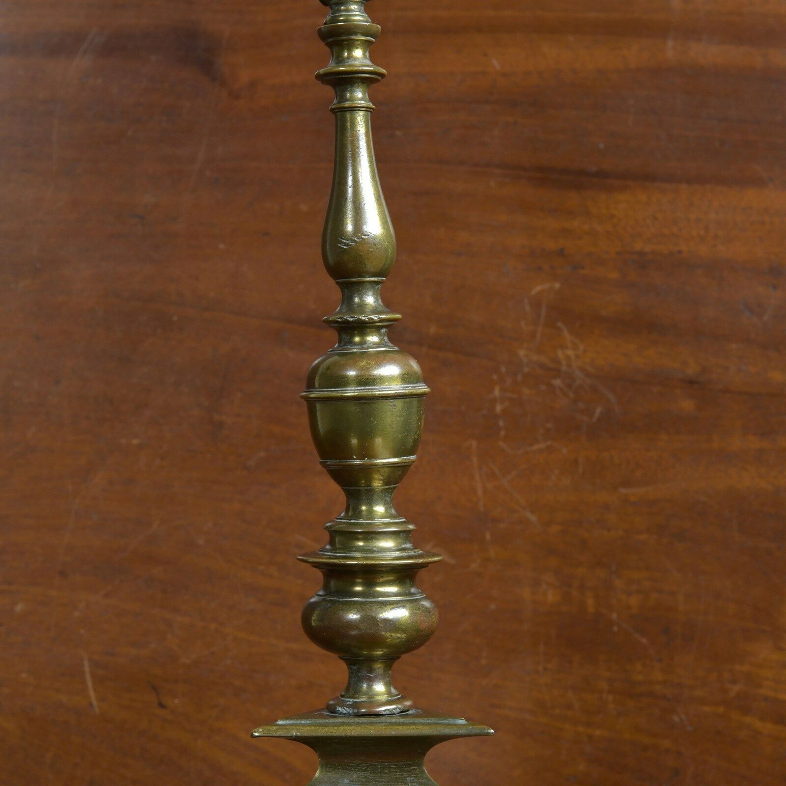 Antique Paw Footed Brass Lamp, Early 20th Century photo for sale
