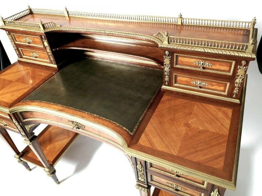 Furniture Important Antique French Kingwood Desk By Jean Werner photo