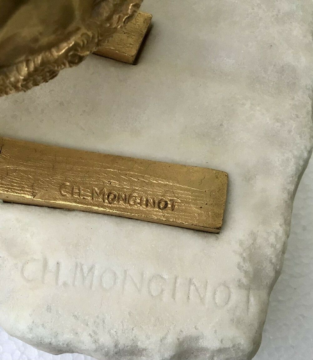 A Young Gilded Bronze Skier; Charlotte Monginot (1872 Paris   1962 Neuilly Sur Seine) photo buy