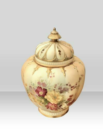 Antique Royal Worcester Blush Ivory Pot Pourri Vase photo Home Decor