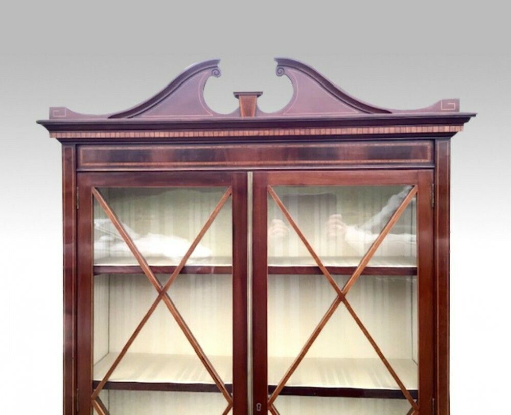 Antique Inlaid Mahogany Cabinet,Bookcase photo furniture