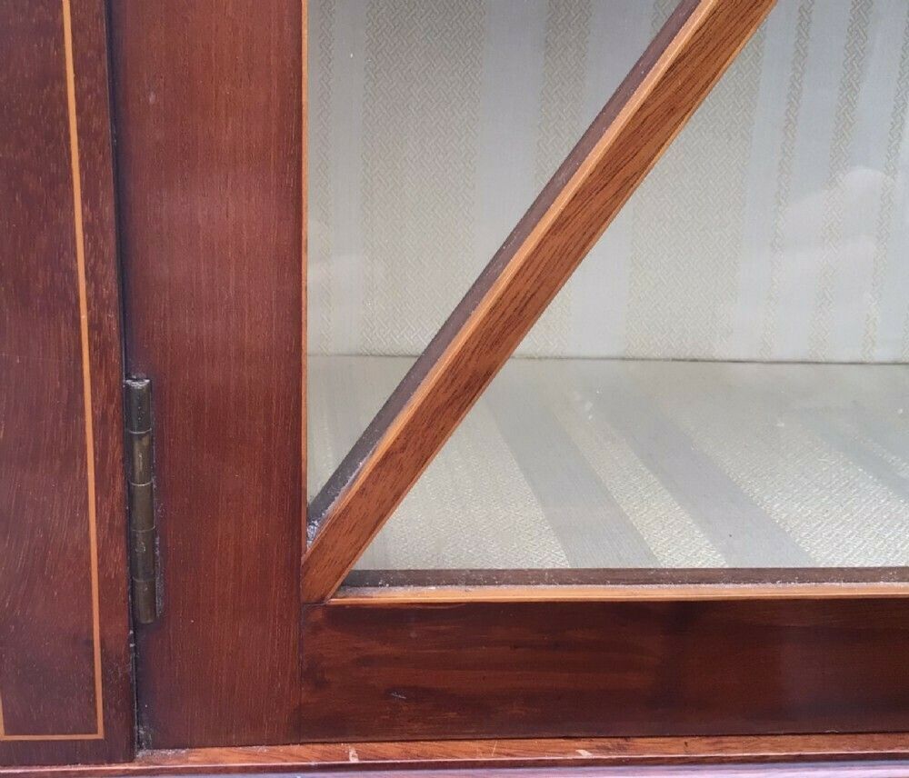 photo furniture Antique Inlaid Mahogany Cabinet,Bookcase