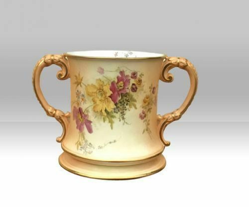 Antique Royal Worcester Blush Ivory Loving Cup