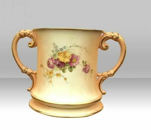 Antique Royal Worcester Blush Ivory Loving Cup photo Home Decor