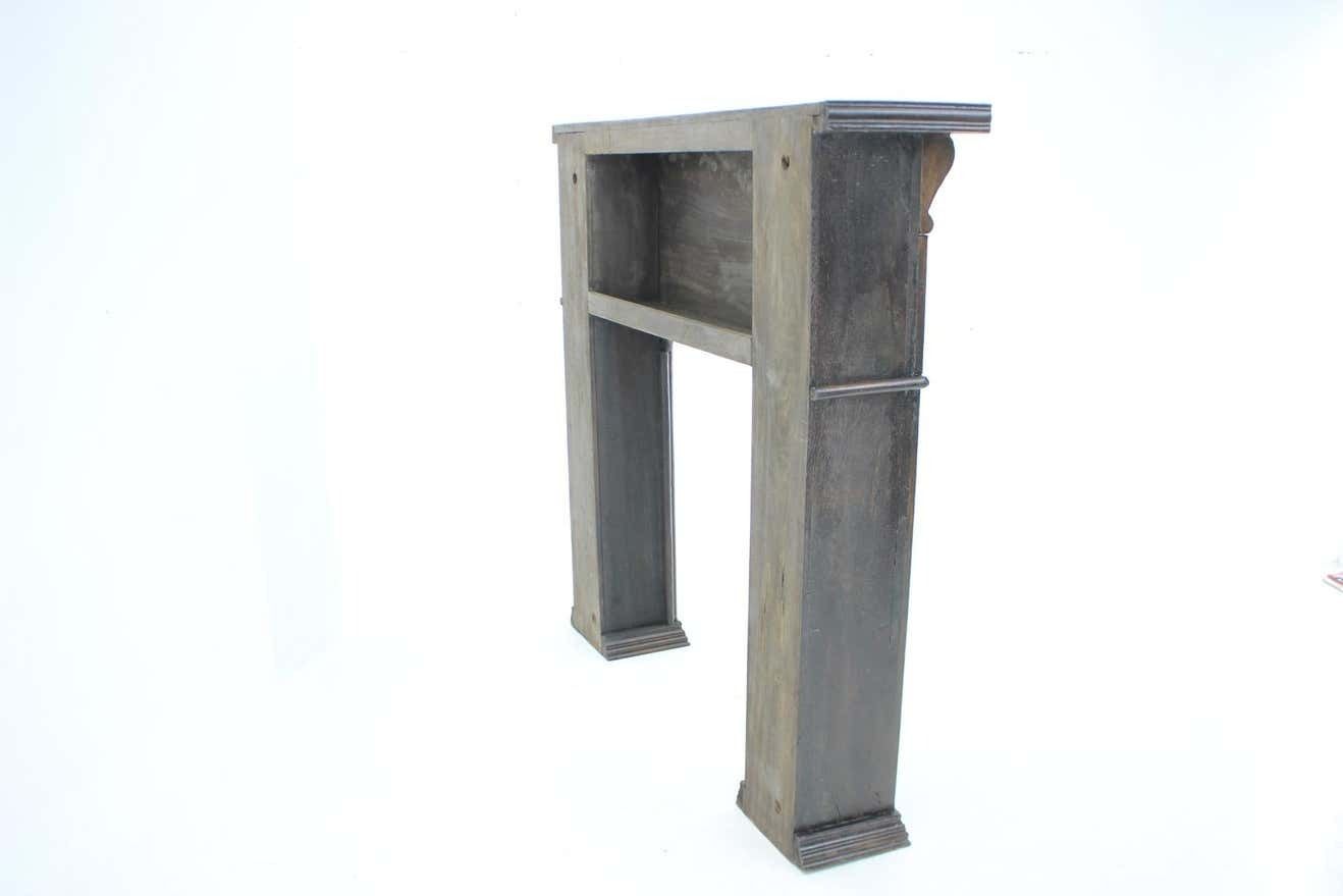 Home Fixtures Antique Oak Fireplace Mantel, 1950s photo