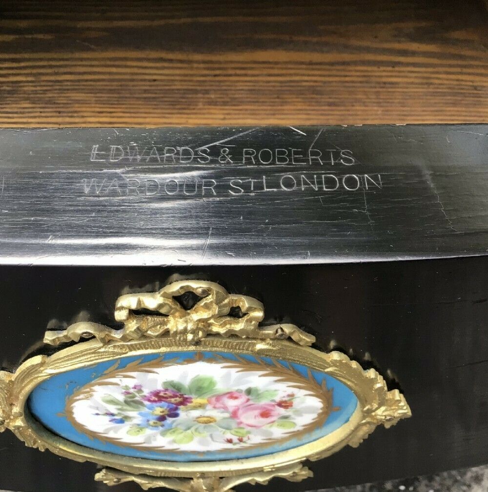 photo buy Antique Ebonised Ormolu Mounted Bon Heur Du Jour Desk