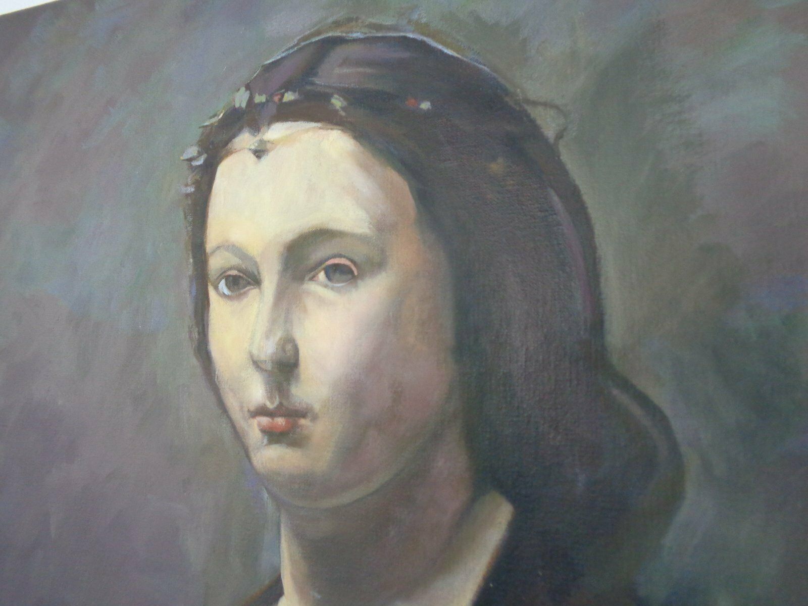 photo for sale Fred Neumann After Jean Baptiste Camille Corot, The Woman With The Pearl, 1980s, Oil On Canvas