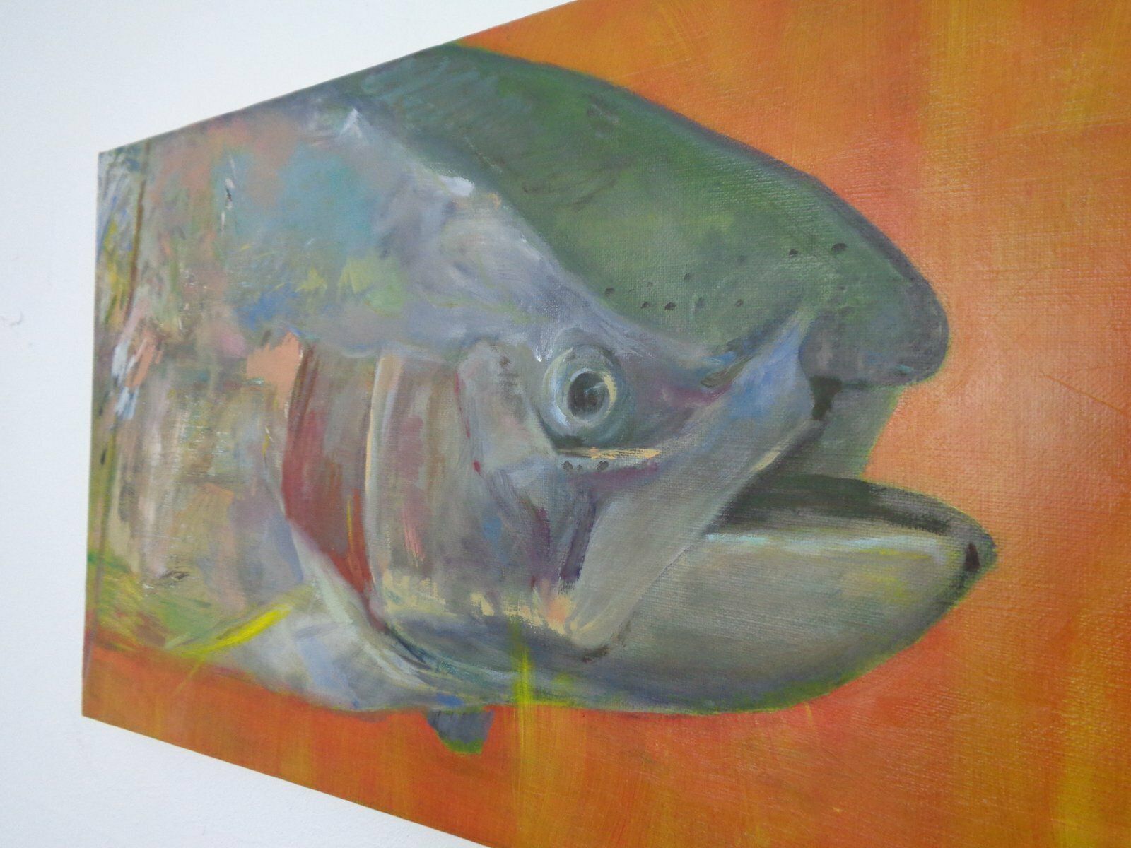 Art Fred Neumann, Salmon Trout, 1980s, Oil On Canvas photo