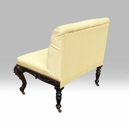 Pair Of Antique Rosewood Upholstered Window Seats photo Furniture