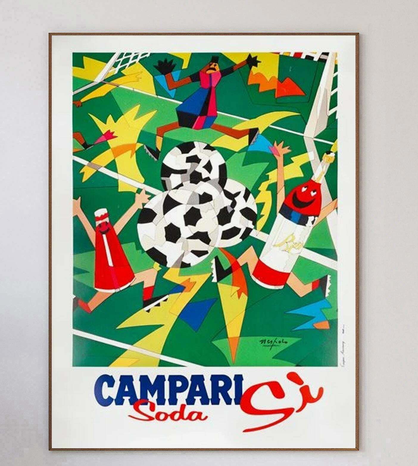 Original Vintage Poster Campari Soda   Italy 90 Si photo 1230.0