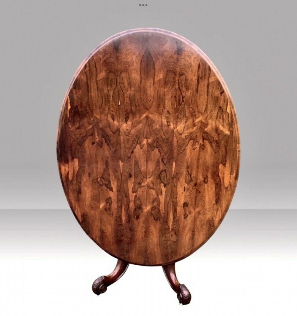 Antique Early Victorian Oval Rosewood Centre Pedestal Hall,Breakfast Loo Table