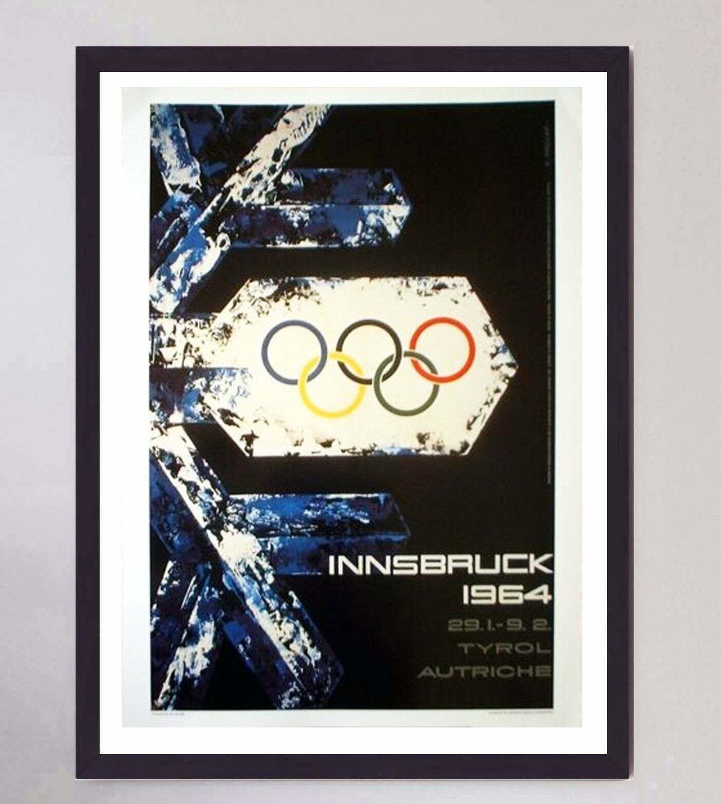 1964 Innsbruck Winter Olympic Games Original Vintage Poster photo furniture
